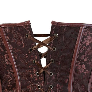 Corset en cuir véritable au design élégant marron, matériau de qualité supérieure, fabriqué en cuir, disponible en différentes tailles, corsets pour femmes, OEM - Product Image 4