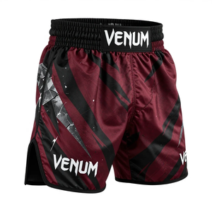 Shorts de boxe thaïlandaise MMA personnalisés légers et confortables de haute qualité, séchage rapide, Spandex/Polyester, Venum - Product Image 2