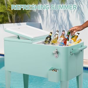 Contenitore Termico Rettangolare in Plastica Verde Menta 91x84.5x38.5cm - Product Image 6