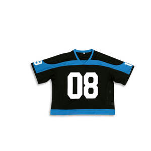 Camiseta de fútbol personalizada 2026 de corte holgado estilo urbano, camiseta de fútbol de malla – Camiseta holgada con cuello en V totalmente estampada - Product Image 5