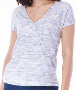 Blusa Premamá Bmama con Cuello en V, Manga Corta, Botones Frontales, para Lactancia, Venta al Por Mayor - Product Image 1