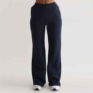Women's 100% Cotton Joggers for Winter Season Breathable Soft Baggy Straight Leg <b>Trousers</b> Comfortable Streetwear OEM Service - Product Image 4