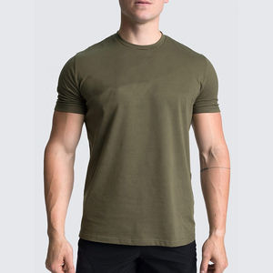 T-shirt Homme Personnalisé OEM 100% Coton, Dernière Collection Sport Course Manches Courtes Coupe Oversize - Product Image 3