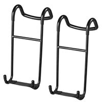 Haltères de musculation portables en acier et caoutchouc, antidérapants, avec protection des épaules et crochet de sécurité pour fitness