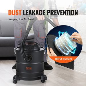 Aspirateur à cendres puissant de 1200 W, 5 gallons, câble d'alimentation de 16,4 pieds, aspiration inversée de 16 Kpa pour les cheminées, aspirateurs industriels - Product Image 4