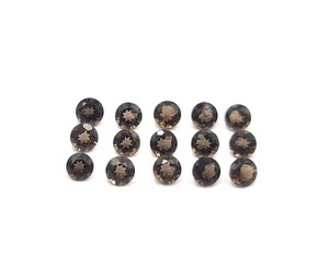 Lot de 100 pierres précieuses rondes en quartz fumé naturel, taille ronde, 2 mm, certifiées IGI, pour la fabrication de bijoux (pendentif/bracelet/boucles d'oreilles) - Product Image 2