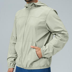 Custom <b>Men's</b> <b>Lightweight</b> Training <b>Jacket</b> Hooded Windbreaker Breathable Quick Dry Running Gym Sportswear Athletic Full Zip <b>Jacket</b> - Product Image 3