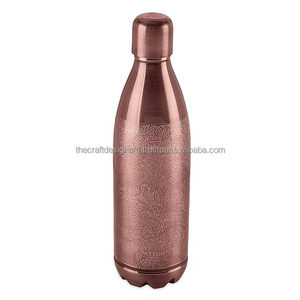 Bouteille d'eau en cuivre pur certifié Bouteille de champagne finie de qualité fiable Bouteille d'eau décorative la plus vendue avec couvercle - Product Image 4