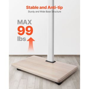 Carrello TV Mobile con Rotazione di 25 Gradi a Destra-Sinistra, Altezza Regolabile, per Schermi da 32-70 Pollici, Supporto TV con Ruote - Product Image 4