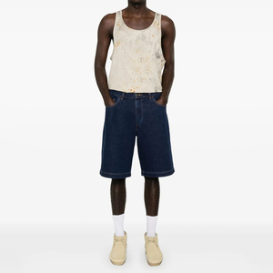 Men's Slim Fit Denim Shorts Ripped Casual Summer <b>Jean</b> Shorts Trendy Streetwear <b>Soft</b> Fabric with custom size and logo - Product Image 6