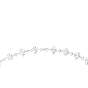 Collier TIMELESS en or blanc 18 carats plaqué rhodium avec diamants de laboratoire certifiés Imperial Angles MIX CUT pour femmes - Product Image 5