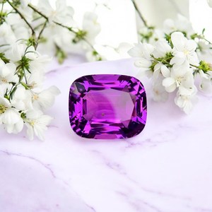 Piedra de amatista púrpura natural con corte cojín, gema premium para la fabricación de joyas, cristal curativo, piedra de nacimiento elegante - Product Image 2