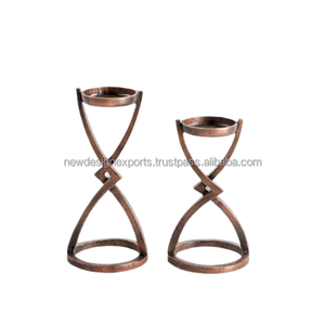 Premium Reversible Hourglass <b>Candle</b> Holder – Luxury Gold Finish <b>Taper</b> Pedestal - Product Image 5