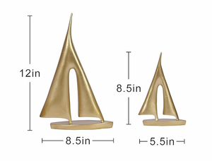 Adorno de Velero Contemporáneo, Figura Decorativa de Barco para Mesa de Sala de Estar, Oficina y Decoración Costera - Product Image 4