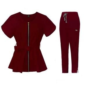 Uniformes de Enfermera Elegantes OEM al por Mayor, Conjuntos de Uniformes Médicos Tipo Jogger Tejidos para Mujer - Product Image 6