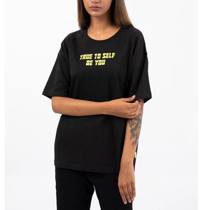 Camisetas de Lona Transpirables y Ecológicas de Manga Corta para Mujer, Impresión de Logotipo Personalizado, Tela de Poliéster/Algodón, Uso Diario de Verano - Product Image 2