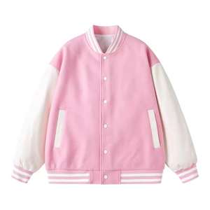 Premium Quality Women Varsity Jacket 100% Cotton Material Lightweight Single <b>Button</b> Closure Custom Made Logo Printing - Product Image 1