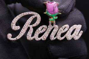 Pendentif personnalisé Bling CZ Ice Hustle Icon - Product Image 2