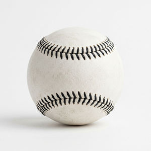 Pelota de Béisbol Blanca Sólida con Costuras Rojas, Material Compuesto, para Diestros, Cuero Duradero para Entrenamiento - Product Image 1