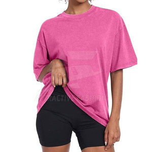 T-shirt femme délavé style décontracté, qualité supérieure, directement de l'usine, idéal pour le quotidien - Product Image 4