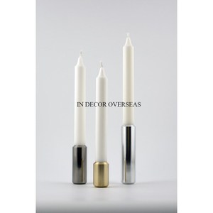 Support de bougie en fer forgé avec 5 porte-bougies en verre ambré pour la décoration intérieure, design métallique durable, accessoires de centre de table - Product Image 4