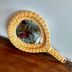 Rattan hand held <b>mirror</b> with custom logo vintage handmade natural wicker handheld <b>mirrors</b> from Vietnam - Product Image 5