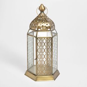 Elegante Linterna Marroquí de Metal Diseñada para Decoración del Hogar, Regalos, Adornos Interiores e Iluminación Decorativa - Product Image 1