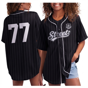 Maillot de baseball respirant à manches courtes personnalisé avec nom et numéro d'équipe pour femmes et adultes OEM ODM - Product Image 4