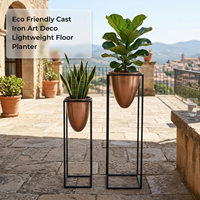 Jardinière en laiton ondulé avec revêtement poudré de luxe |   Pot de fleurs moderne écologique à faire soi-même |   Décoration originale pour la maison et le jardin