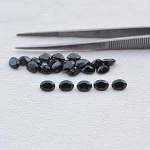 Piedra preciosa de espinela negra Natural de grado AAA, corte ovalado facetado de 5x7mm, óptico calibrado pulido Premium, venta directa especial de fábrica - Product Image 2
