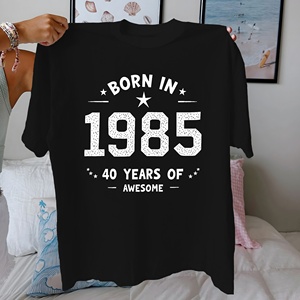 Celebration 40 YEARS OF AWESOME t-shirt pour femme en pur coton coupe confortable - Product Image 5