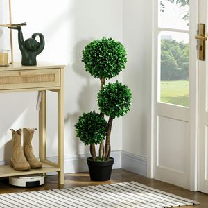 Albero di Ulivo Artificiale da Interno/Esterno, Topiaria 3ft con Foglie di Sandalo, Illuminato e Realistico - Product Image 2