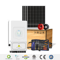 Système solaire hybride 5KW 10KWH, pack complet, monophasé, onduleur Deye, batterie à 6000 cycles de vie, panneau solaire