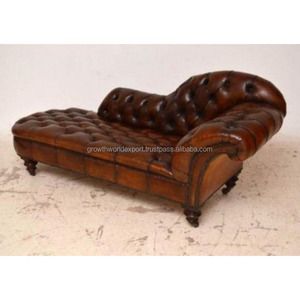Canapé-lit Chesterfield en cuir abordable pour meubles de salon Ensemble de canapés Vente à chaud Canapé Chesterfield indien tuffeté - Product Image 2