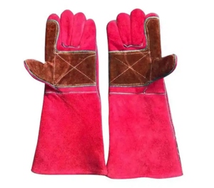 Gants de soudage en cuir de vachette isolés et renforcés, avec pouce et paume renforcés, sécurité industrielle, anti-coupure, certifiés CE - Product Image 6