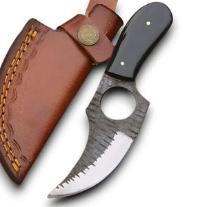 Couteau de camping EDC 6 pouces à pointe clip, biseauté, ultra-affûté, de qualité supérieure, pour le dépecage précis, avec trou pour le pouce, en acier forgé à haute teneur en carbone, ODM - Product Image 1