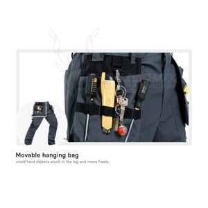 Pantalones de Trabajo para Hombre de Tela Resistente de Primera Calidad, Poliéster de Secado Rápido, Transpirables, Color Gris Oscuro, Diseño con Bolsillos, Cómodos, MODMIX TM-WP-07 - Product Image 3
