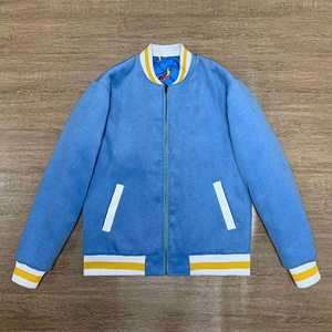 Custom High Quality Leather Sleeves flat Chenille Patch Embroidery Letterman Bomber Wool Blend Varsity <b>Jacket</b> for men - Product Image 5