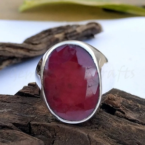 Bague pour homme en rubis rose naturel, rubis non chauffé et non traité, sertissage clos, cadeau d'anniversaire de mariage, pierre de naissance de juillet - Product Image 5