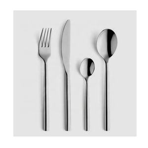 Modern Round Design <b>Long</b> Handle Silverware Set-High Quality PC Dining Cutlery Including Fork Spoon <b>Knife</b> - Product Image 2