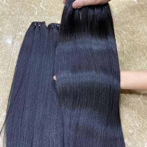 2024 vente en gros noir Bonestraight faisceaux brut vietnamien cheveux humains pour les femmes noires modèle féminin 1 - Product Image 1