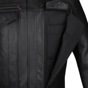 <b>Men's</b> Premium Quality Leather <b>Jacket</b> Fashionable Cow Leather <b>Jacket</b> Winter Motorcycle Racing <b>jacket</b> for <b>men</b> Secure Pockets - Product Image 3