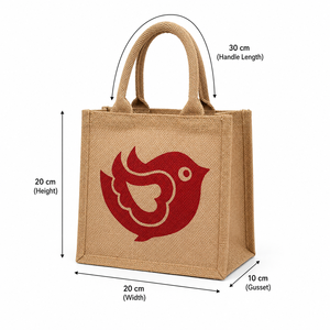 Sac fourre-tout en jute laminé PP imprimé sur mesure 20x20x10 cm Emballage Vente en gros OEM ODM Fabricant de marques privées Exportateur - Product Image 2