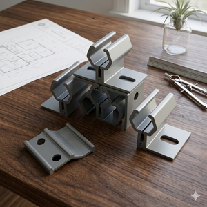 ตัวหนีบกลางปรับระดับได้ King Trade KT-004 ทำจากอะลูมิเนียม สำหรับแผงโซลาร์เซลล์ ระบบติดตั้งแผงโซลาร์เซลล์ พื้นผิวอะโนไดซ์ ทนทาน - Product Image 1