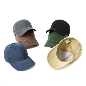 Gorra de Béisbol Unisex de 6 Paneles, Color Sólido, Algodón Lavado, Estilo Casual, Ajustable, Talla Adulto 58-60CM - Product Image 3