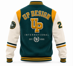 Custom Men's Winter Wool Varsity Letterman <b>Baseball</b> <b>Bomber</b> <b>Jacket</b> PU Leather Contrast Sleeves Embroidered OEM ODM Manufacturer - Product Image 2