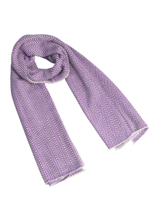 Estola Morada en Zigzag para Mujer, Bufanda de Lana Acrílica Hecha a Mano de 28x80 Pulgadas, Chal Envolvente de Fibra Suave de Alta Calidad - Product Image 5
