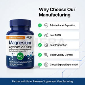 Cápsulas de Glicinato de Magnesio OEM 2000mg con Vitamina B6, Fabricante de Marca Privada - Product Image 3