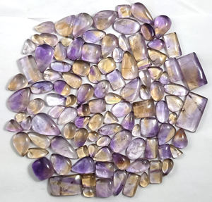 Ametrine naturelle polie en cabochon, pierre précieuse en vrac pour la création de bijoux enroulés de fil, cadeau pour elle - Product Image 4