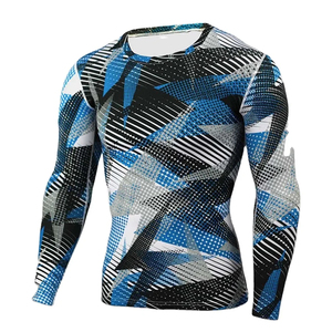 Custom Wholesale Unisex Eco-Friendly Breathable Rash Guard Polyester Spandex UPF50+ Quick Dry Compression Shirt <b>Surf</b> Swim Gym - Product Image 5